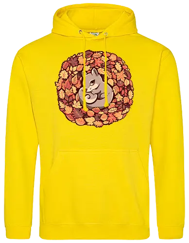 Squirrel upon Autumn Leaves