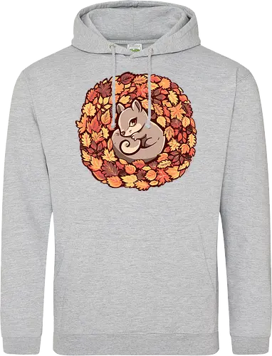 Squirrel upon Autumn Leaves