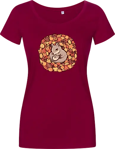 Squirrel upon Autumn Leaves