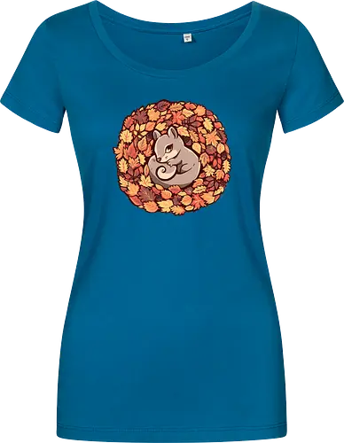 Squirrel upon Autumn Leaves