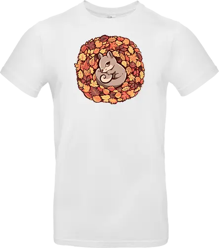 Squirrel upon Autumn Leaves