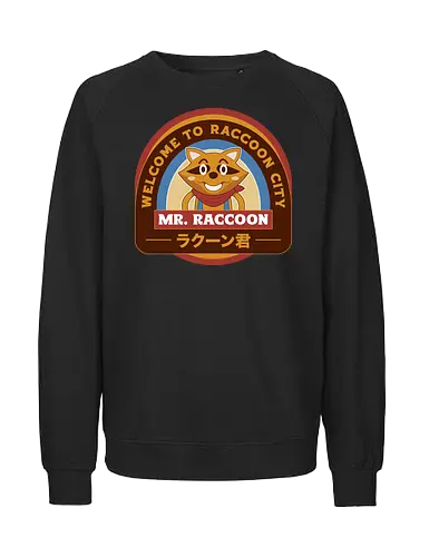 Mr Raccoon City Emblem - Horror, jill valentine, leon s kennedy, jill sandwich, biohazard, raccoon city, albert wesker, chris redfield, mr raccoon, re2, Horror 2, Horror 3 nemesis, Horror 4, Horror village - Fairtrade Sweatshirt