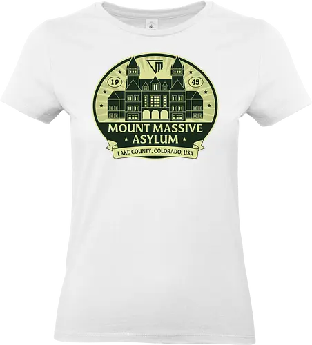 Mount Massive Asylum Emblem - the outlast trials, outlast, outlast 2, murkoff corporation, mount massive asylum, camcorder, mother gooseberry, horror, terror, survival, leland coyle, gamer, gaming, video games, mind control - Standard T-Shirt (Frauen)