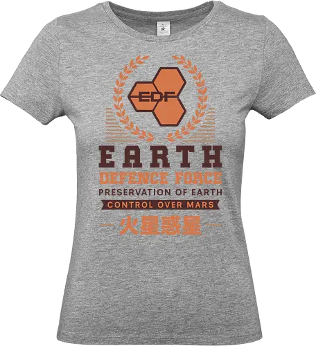 Earth Defence Force Crest - red faction guerrilla, edf, mars, darius mason, revolutionary, destruction, alec mason, ultor corporation, marauders, saints row, video game, gaming, gamer, armageddon, rth defence force - Standard T-Shirt (Frauen)