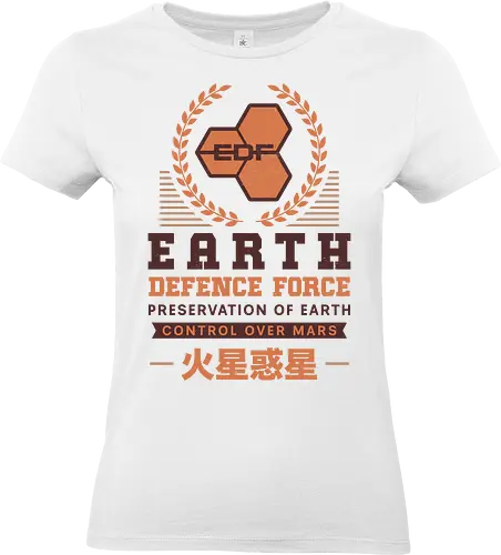 Earth Defence Force Crest - red faction guerrilla, edf, mars, darius mason, revolutionary, destruction, alec mason, ultor corporation, marauders, saints row, video game, gaming, gamer, armageddon, rth defence force - Standard T-Shirt (Frauen)