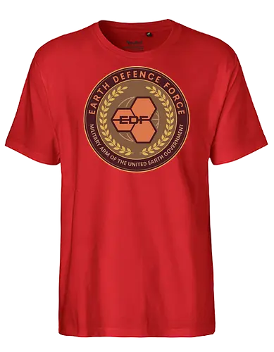 Earth Defence Force Emblem - red faction guerrilla, edf, mars, darius mason, revolutionary, destruction, alec mason, ultor corporation, marauders, saints row, video game, gaming, gamer, armageddon, rth defence force - Fairtrade T-Shirt