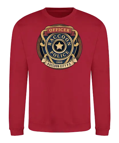 Raccoon City Police Emblem - Horror, jill valentine, leon s kennedy, jill sandwich, biohazard, chris redfield, horror, re2, re3, umbrella corporation, raccoon city, albert wesker, Horror 2, Horror 3 nemesis, Horror 4 - Sweatshirt
