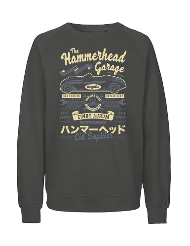Hammerhd Regalia Garage - Final, cid sophiar, garage, regalia, cindy aurum, gladious, prompto, ffxv, noctis lucis caelum, Kweh, hammerhd, hammer hd, Final xv, Final 15, Final xiv - Fairtrade Sweatshirt