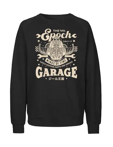 Epoch Wings Of Time Garage - video game, gaming, gamer, rpg, jrpg, frog, glenn, robo, epoch, wings of time, lucca, fantasy, kingdom of zl, chrono, cross - Fairtrade Sweatshirt