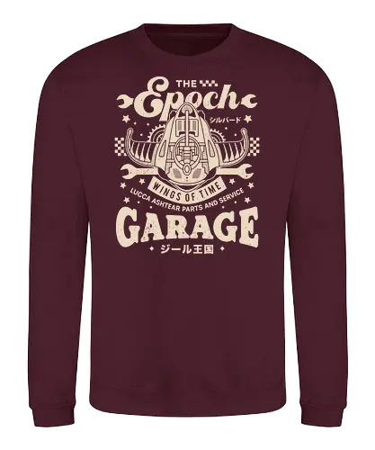 Epoch Wings Of Time Garage - video game, gaming, gamer, rpg, jrpg, frog, glenn, robo, epoch, wings of time, lucca, fantasy, kingdom of zl, chrono, cross - Sweatshirt