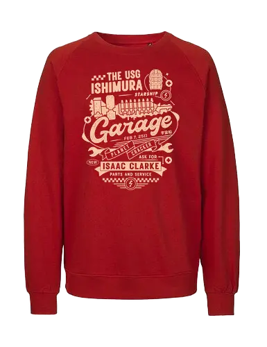 Usg Ishimura Garage - survival horror, game, gaming, gamer, video game, isaac clarke, plasma cutter, necromorph, horror, terror, unitology, the marker, usg ishimura, dd space, ddspace - Fairtrade Sweatshirt