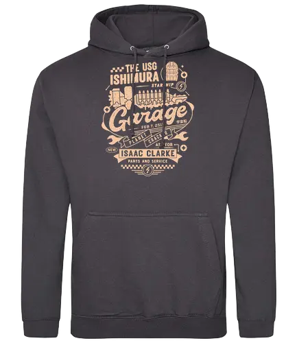 Usg Ishimura Garage - survival horror, game, gaming, gamer, video game, isaac clarke, plasma cutter, necromorph, horror, terror, unitology, the marker, usg ishimura, dd space, ddspace - Standard Hoodie