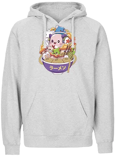 Maple World Monsters Ramen - maplestory, maplestory 2, maple story, slime, yeti, orange mushroom, kawaii, anime, chibi, nostalgia, video game, gaming, gamer, zakum helm, pink bn - Fairtrade Hoodie