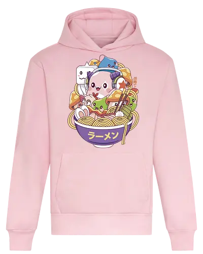 Maple World Monsters Ramen - maplestory, maplestory 2, maple story, slime, yeti, orange mushroom, kawaii, anime, chibi, nostalgia, video game, gaming, gamer, zakum helm, pink bn - Heavyweight Hoodie
