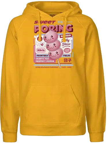 Poring Dango - ragnarok online, slime, mmorpg, jrpg, poring, angeling, deviling, deviruchi, ragnarok mobile, game, gaming, video game, gamer, ragnarok eternal love, ragnarok origin - Fairtrade Hoodie