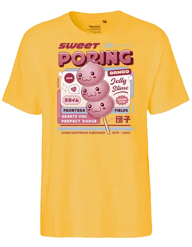 Poring Dango - ragnarok online, slime, mmorpg, jrpg, poring, angeling, deviling, deviruchi, ragnarok mobile, game, gaming, video game, gamer, ragnarok eternal love, ragnarok origin - Fairtrade T-Shirt