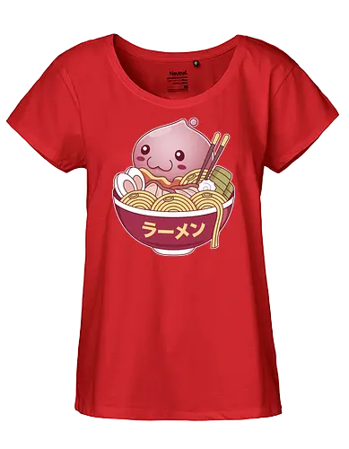 Poring Ramen - ragnarok online, slime, mmorpg, jrpg, poring, angeling, deviling, deviruchi, ragnarok mobile, game, gaming, video game, gamer, ragnarok eternal love, ragnarok origin - Fairtrade Girl Shirt