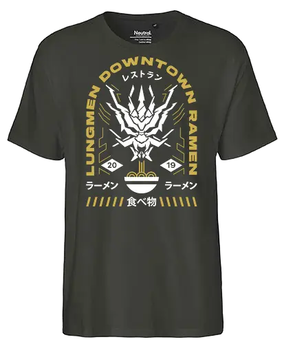 Lungmen Ramen Aesthetic - arknights, ark nights, lungmen, rhine lab, originium, rhodes island, ursus empire, penguin logistics, originite prime, amiya, gacha, game, gaming, gamer, video games - Fairtrade T-Shirt