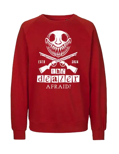 Shotgun Against The Dealer - buckshot roulette, the dealer, indie game, gaming, gamer, video games, horror, terror, survival, shotgun, geek, nerd, creature, life, death,  - Fairtrade Sweatshirt