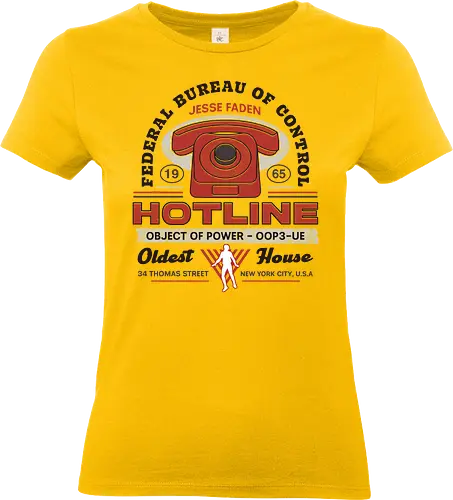 Jesse Faden Hotline Vintage - alan, wake, control, jesse faden, federal bureau of control, fbc, the hiss, bright falls, altered items, objects of power, ordinary, alan wake 2, alan wake ii, gaming, video game, oldest house - Standard T-Shirt (Frauen)