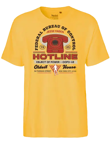 Jesse Faden Hotline Vintage - alan, wake, control, jesse faden, federal bureau of control, fbc, the hiss, bright falls, altered items, objects of power, ordinary, alan wake 2, alan wake ii, gaming, video game, oldest house - Fairtrade T-Shirt
