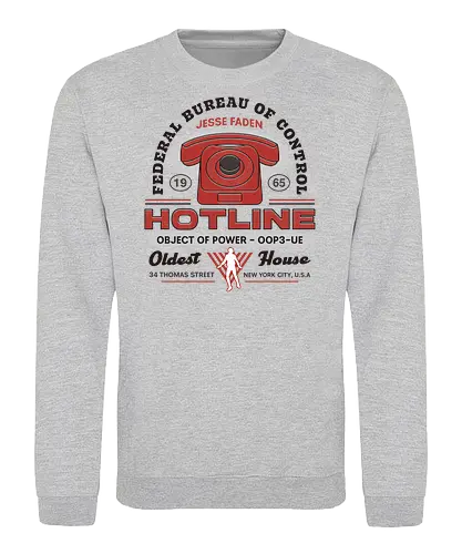 Jesse Faden Hotline Vintage - alan, wake, control, jesse faden, federal bureau of control, fbc, the hiss, bright falls, altered items, objects of power, ordinary, alan wake 2, alan wake ii, gaming, video game, oldest house - Sweatshirt