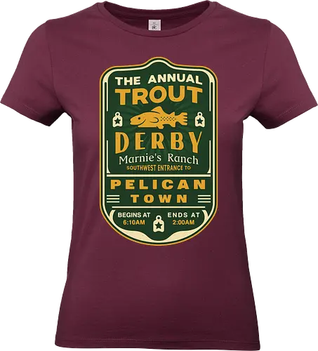 Trout Derby Pelican Town - Farming, Spirit, Spirits, rpg, game, gaming, gamer, video games, farming game, farming simulator, pelican town, farmer, stardrop, krobus, fishing festival - Standard T-Shirt (Frauen)