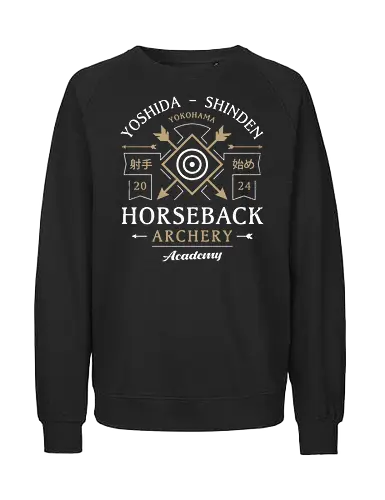 Horseback Archery Emblem - rise of the ronin, samurai, ninja, japanese, japan, rpg, gaming, grappling hook, glider, katana, tokugawa shogunate, nioh, game, video game, gamer - Fairtrade Sweatshirt