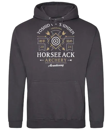 Horseback Archery Emblem - rise of the ronin, samurai, ninja, japanese, japan, rpg, gaming, grappling hook, glider, katana, tokugawa shogunate, nioh, game, video game, gamer - Standard Hoodie