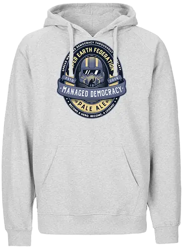Spread Democracy Pale Ale - hell, hell, diver, hell, diver 2, hell, diver ii, space, spreading democracy, enlist today, super earth, terminids, shooter, bile titan, gamer, video game, gaming, spread democracy, liber tea - Fairtrade Hoodie