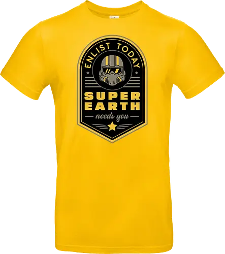 Super Earth Needs You - hell, diver, hell, diver, hell, diver 2, hell, diver ii, spread democracy, spreading democracy, terminids, bile titan, gamer, video game, gaming, shooter, space, liber tea, enlist today, super earth - Standard T-Shirt