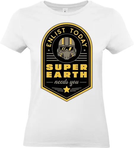 Super Earth Needs You - hell, diver, hell, diver, hell, diver 2, hell, diver ii, spread democracy, spreading democracy, terminids, bile titan, gamer, video game, gaming, shooter, space, liber tea, enlist today, super earth - Standard T-Shirt (Frauen)