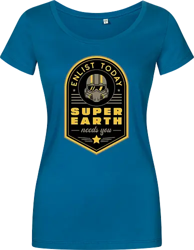 Super Earth Needs You - hell, diver, hell, diver, hell, diver 2, hell, diver ii, spread democracy, spreading democracy, terminids, bile titan, gamer, video game, gaming, shooter, space, liber tea, enlist today, super earth - Damen T-Shirt