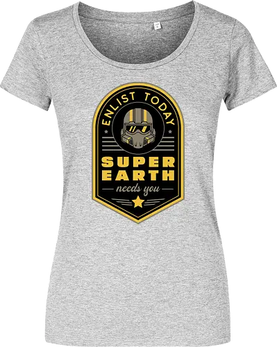 Super Earth Needs You - hell, diver, hell, diver, hell, diver 2, hell, diver ii, spread democracy, spreading democracy, terminids, bile titan, gamer, video game, gaming, shooter, space, liber tea, enlist today, super earth - Damen T-Shirt