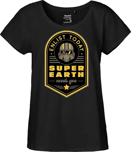 Super Earth Needs You - hell, diver, hell, diver, hell, diver 2, hell, diver ii, spread democracy, spreading democracy, terminids, bile titan, gamer, video game, gaming, shooter, space, liber tea, enlist today, super earth - Fairtrade Girl Shirt