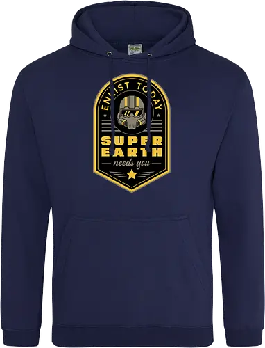 Super Earth Needs You - hell, diver, hell, diver, hell, diver 2, hell, diver ii, spread democracy, spreading democracy, terminids, bile titan, gamer, video game, gaming, shooter, space, liber tea, enlist today, super earth - Standard Hoodie