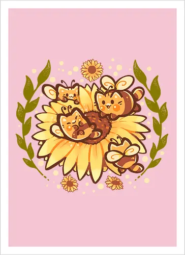 Sunflower Cat Bee