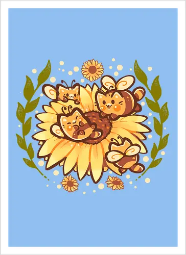 Sunflower Cat Bee
