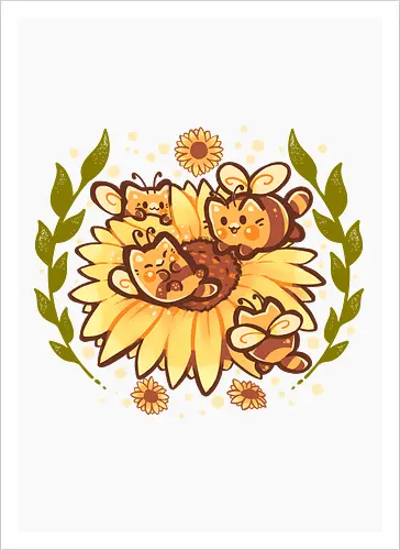 Sunflower Cat Bee