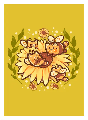 Sunflower Cat Bee