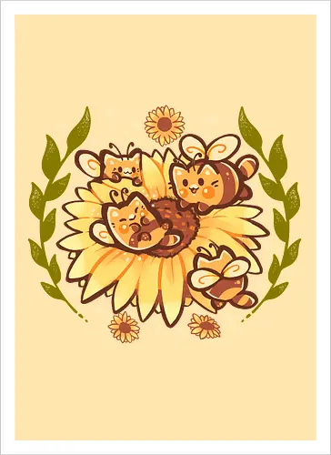 Sunflower Cat Bee