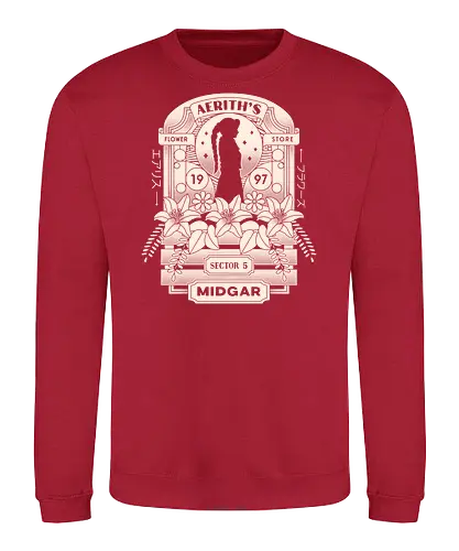 Gaming And Flowers - Cloud, Final 7, Final vii rebirth, barret wallace, Kupo, Kweh, avalanche, midgar, Final xiv, ff14, video game, Gaming, aeris, Villain - Sweatshirt