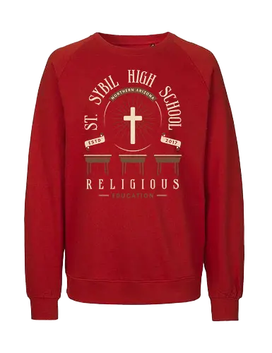 St Sybil High School Emblem - outlast, murkoff corporation, mount massive asylum, camcorder, mother gooseberry, horror, terror, survival, leland coyle, gamer, gaming, video games, mind control,  - Fairtrade Sweatshirt