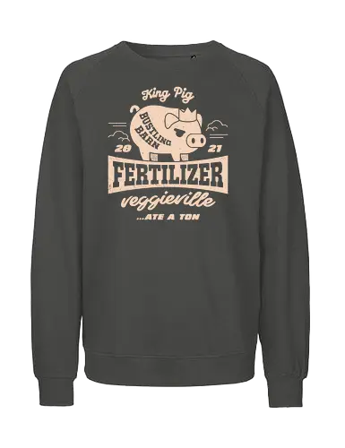 Bustling Barn Fertilizer - turnip boy, veggie, tax, game, gaming, video game, gamer, indie, roguelike, roguelite, pig, king, don turpichino, mayor onion, veggieville,  - Fairtrade Sweatshirt