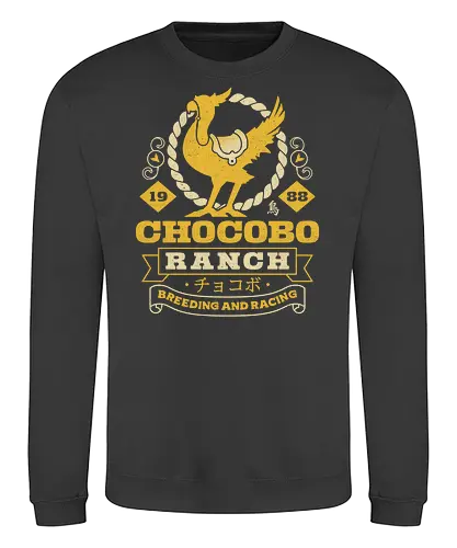 Kweh Ranch Emblem - Cloud, Final 7, Final vii rebirth, Kweh, gysahl greens, Final xvi, Kupo, avalanche, midgar, Final xiv, ff14, Villain, video game, fat Kweh, Cactus - Sweatshirt
