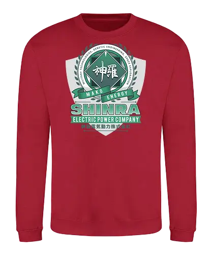 Shinra Electric Emblem - Cloud, Final 7, Final vii rebirth, Gaming lockhart, Villain, barret wallace, avalanche, midgar, Final xiv, ff14, video game, shinra, gaming, Kupo, Kweh - Sweatshirt