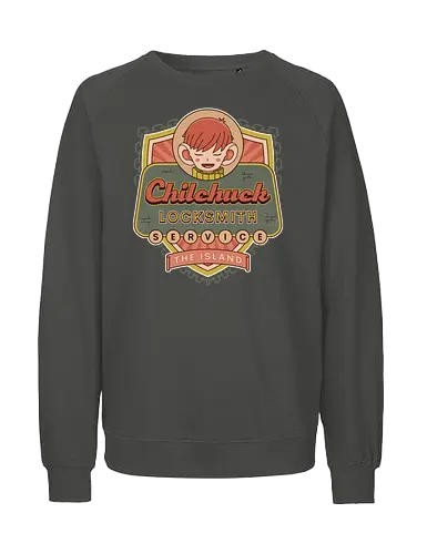 Chilchuck Locksmith Service - Delicious, Meshi, walking mushroom, marcille donato, falin touden, laios touden, senshi of izganda, chilchuck tims, fantasy, locksmith, anime, manga, cooking, TV, dwarf - Fairtrade Sweatshirt