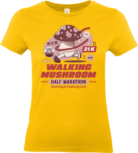 Walking Mushroom Marathon - Delicious, Meshi, walking mushroom, marcille donato, falin touden, laios touden, senshi of izganda, chilchuck tims, fantasy, running, anime, manga, cooking, TV, dwarf,  - Standard T-Shirt (Frauen)