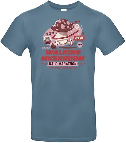 Walking Mushroom Marathon - Delicious, Meshi, walking mushroom, marcille donato, falin touden, laios touden, senshi of izganda, chilchuck tims, fantasy, running, anime, manga, cooking, TV, dwarf,  - Standard T-Shirt