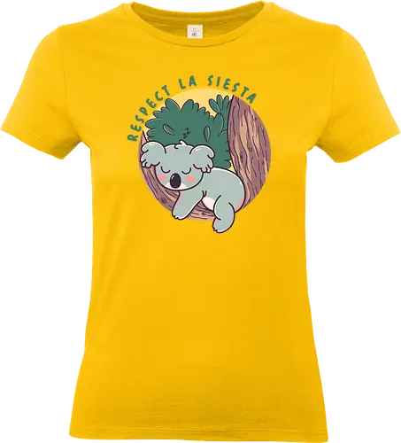 Respect la siesta - funny, koala, cute, sleep - Standard T-Shirt (Frauen)